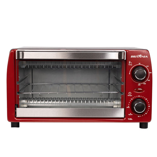 Forno Elétrico Britânia 10L BFE10V Vermelho 1050W com Timer