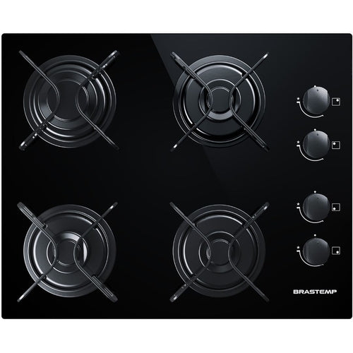 Cooktop à Gás 4 Bocas Brastemp Ative! BDD61 Preto Vidro - Bivolt