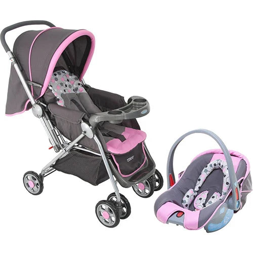 Carrinho de Bebê Travel System Reverse Rosa - Cosco