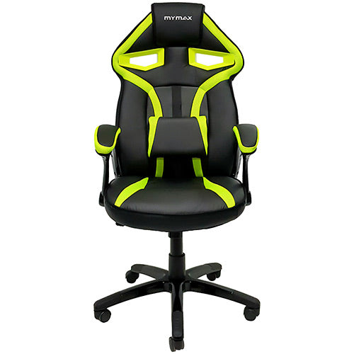 Cadeira Gamer Mx1 Giratoria Preto E Verde - Mymax