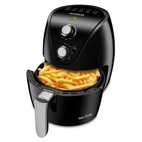 Fritadeira Elétrica sem Óleo Air Fryer Mondial AF-31 New Pratic 3,5L Preta com Timer - 127v