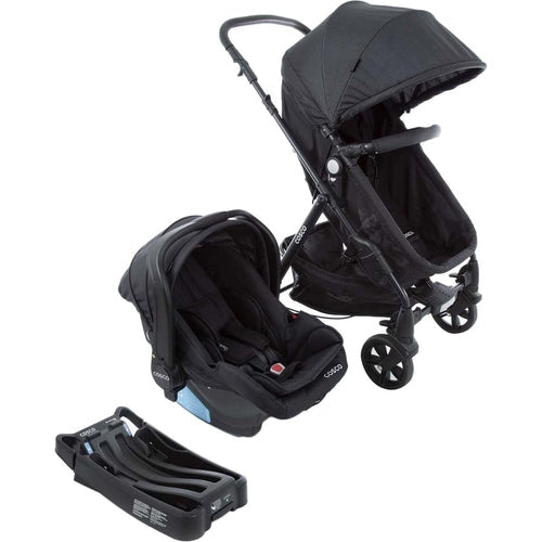 Carrinho de Bebe Travel System Poppy Trio Preto Mescla com Bebê Conforto - Cosco