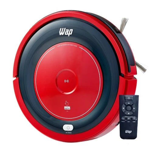 Aspirador de Pó Robô WAP ROBOT W300 com Base Autorrecarga e Controle Remoto Automático Varre e Aspira Carregador Bivolt