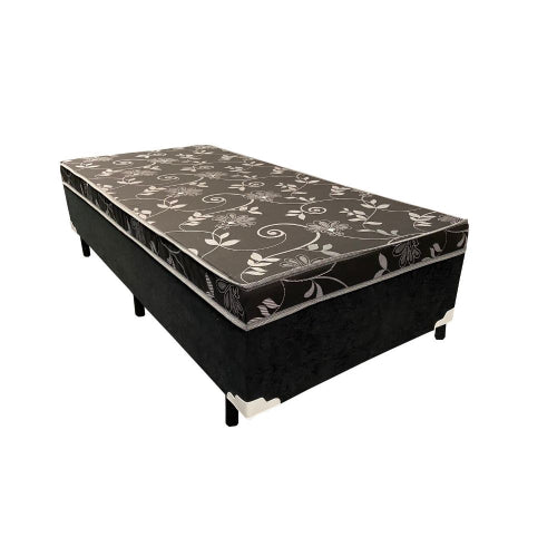 Cama Box Solteiro Conjugado Ortopédico Sleep Black 88x188x53