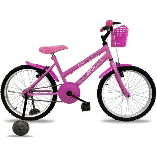 Bicicleta Aro 20 c/ Rodinhas Power Bike Bella Infantil Feminina