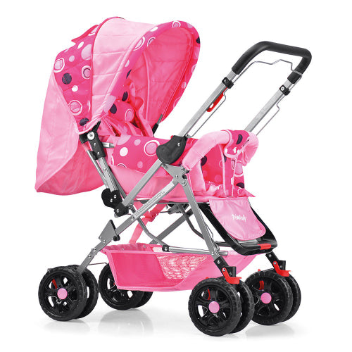 Carrinho de Bebê Prime Baby Rover com Alça Reversível - Rosa