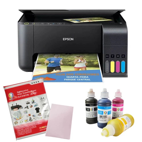 Kit Impressora Sublimática epson L3250 + Tinta + 100 Folhas Sublimáticas