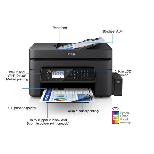 Impressora 4 Em 1 Epson WF2850 Pigmentada Duplex Wi Fi