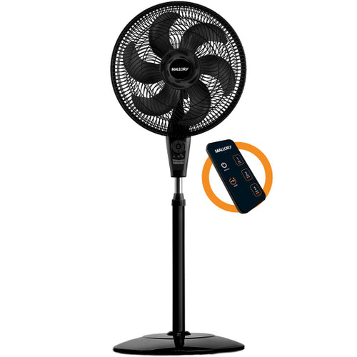 Ventilador de Coluna Mallory Air Timer ts Black com Controle Remoto 3 Velocidades 40cm Preto