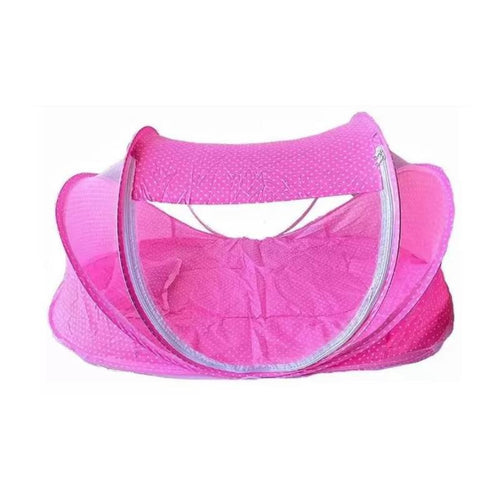 Mini Mosquiteiro Para Bebês Berço Portátil - Rosa