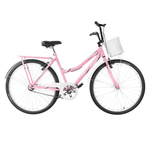 Bicicleta Ultra Bikes Summer Vintage Aro 26 Rosa/Bebe/Branco