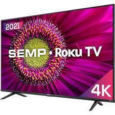 Smart TV LED 50" Semp 50RK8500 RokuUHD HDR Wifi Dual Band 4 Hdmi 1 USB